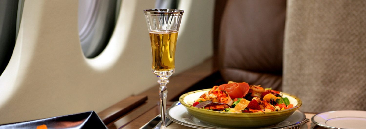 Private jet charter catering