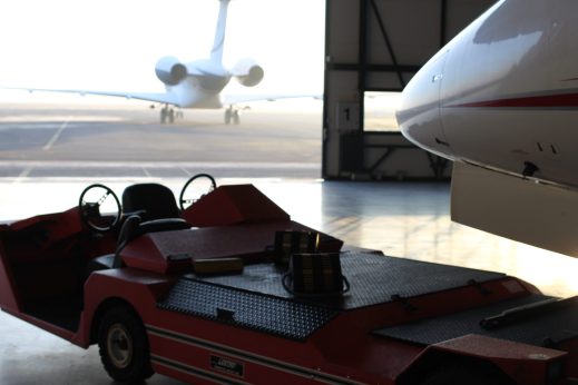 Charter-a ltd private jet in hangar