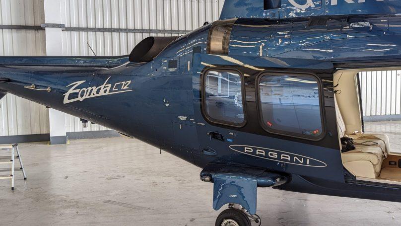 Branded helicopter vinyl wrapping