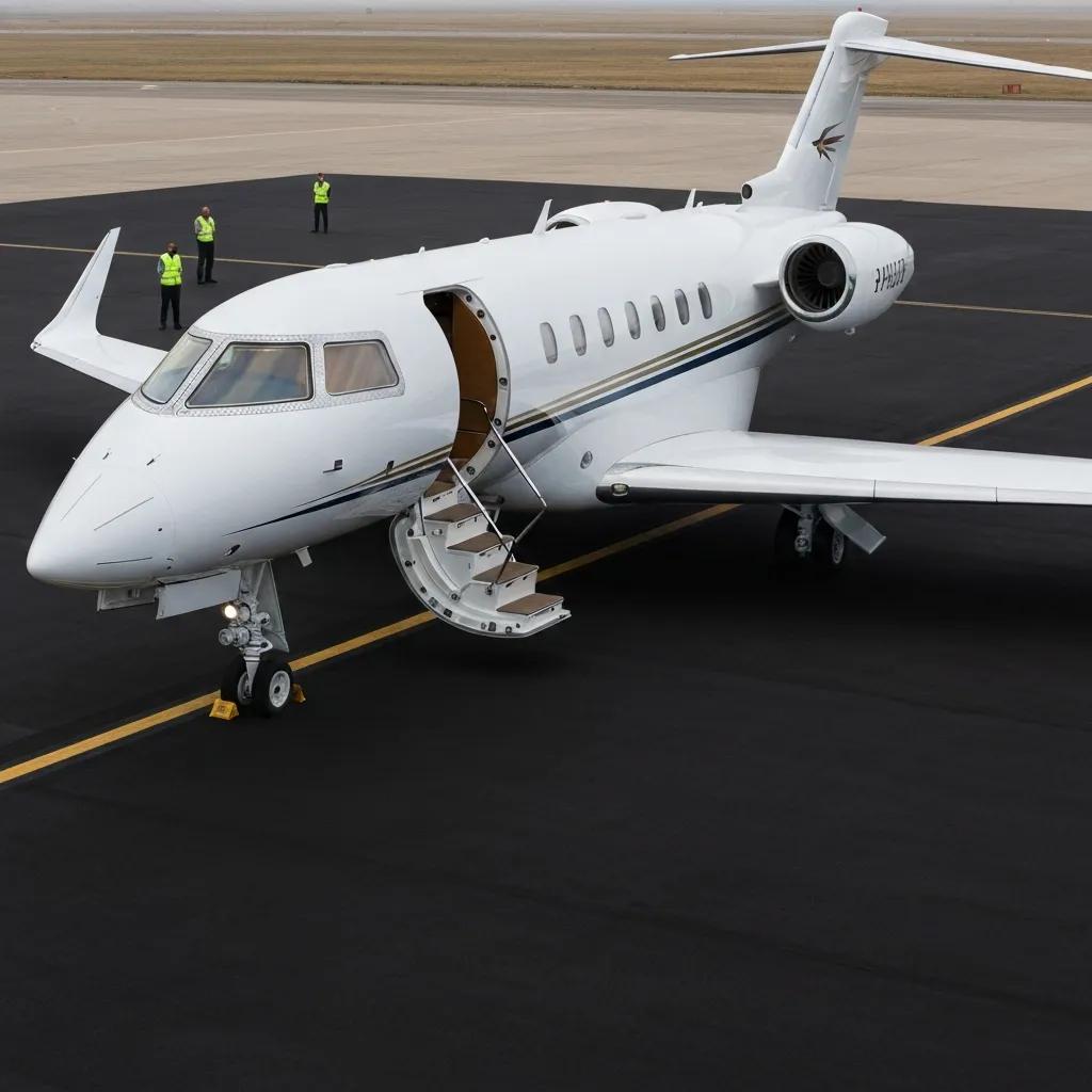 Charter-a ltd luxurious private jet on tarmac representing exclusive air charter services