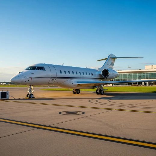 Charter-a ltd luxurious private jet on tarmac representing private air charter services