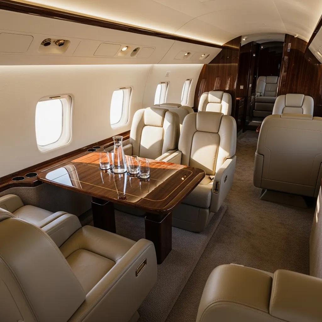 Charter-a ltd spacious private jet cabin illustrating faster, more efficient travel
