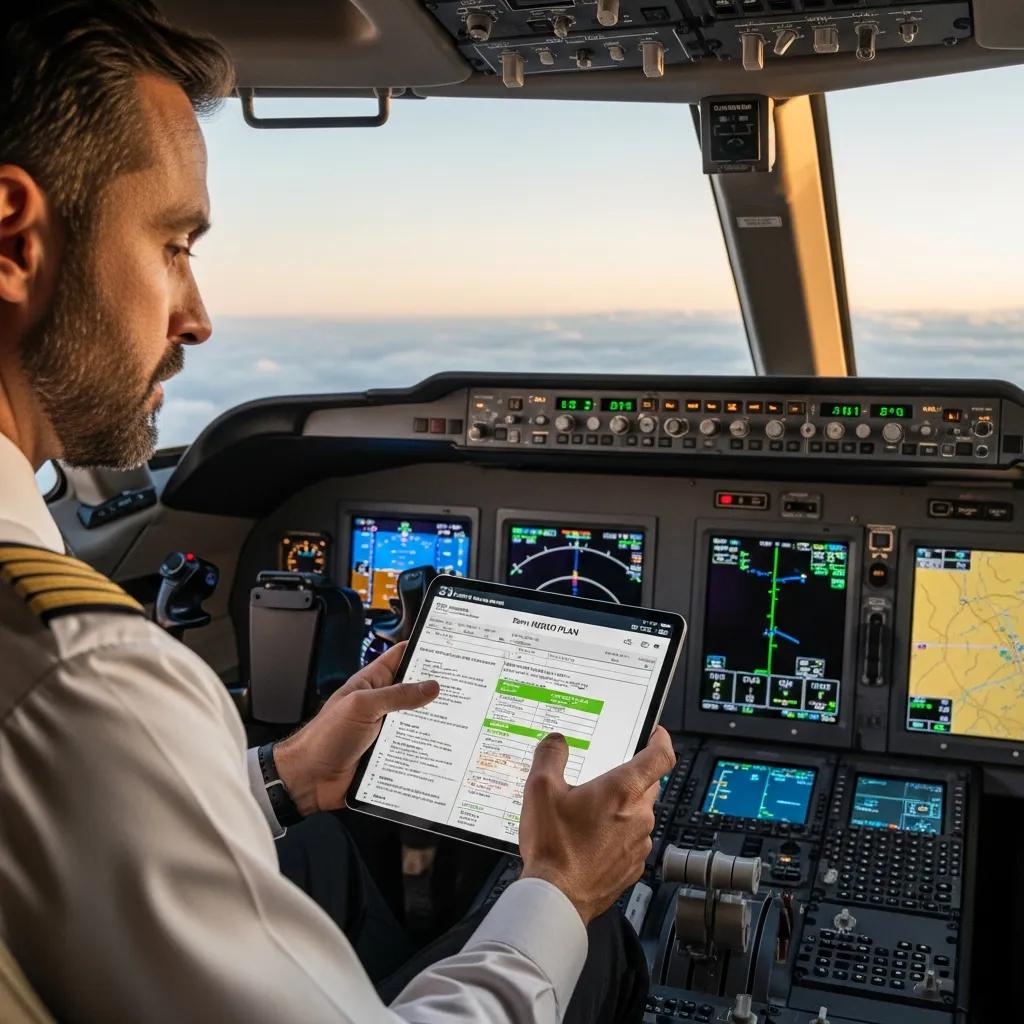 Charter-a ltd pilot checking flight paperwork in a private jet cockpit — the details that influence cost