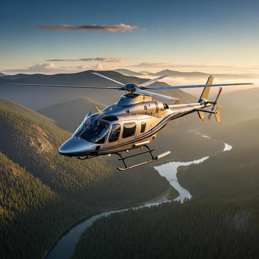 Charter-a ltd executive helicopter in flight, symbolizing efficient travel and luxury