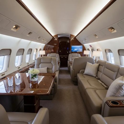 Charter-a ltd luxurious private jet interior highlighting comfort and exclusivity