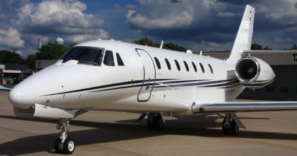 Cessna Citation Sovereign, a typical super mid-size jet for this flight